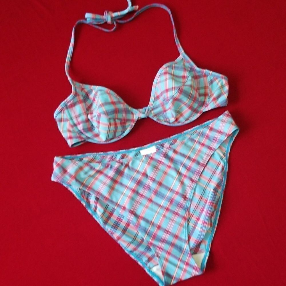 Next UK , Bikini, Cute Plaid 2 pc, sz.14UK, 12 US